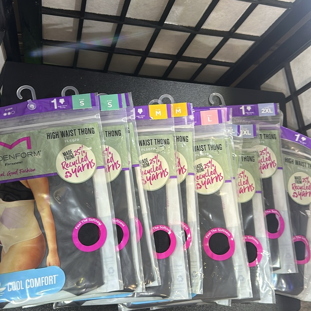 MAIDENFORM Flexees High Waist Thongs Sizes